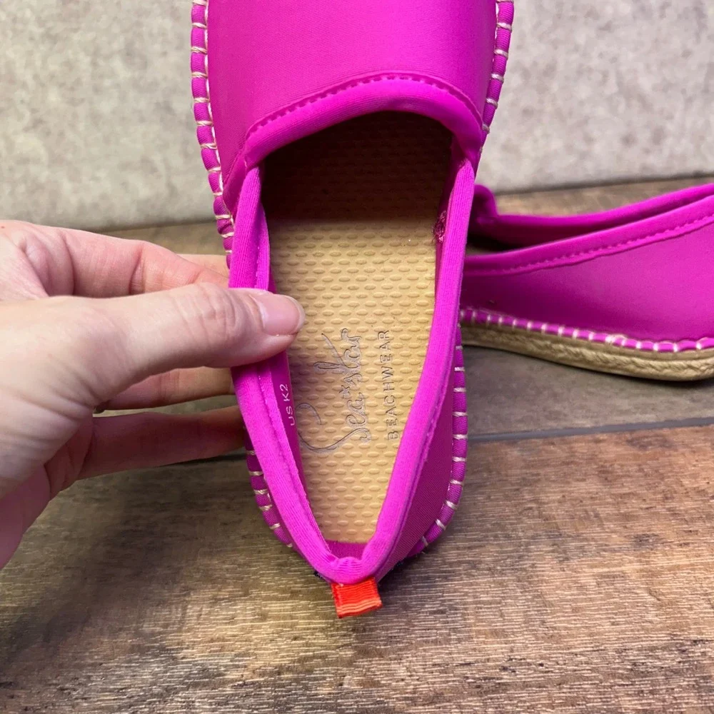 Sea Star Beachwear Beach Comber Fuchsia Pink Espadrille Water Shoe Kids Size K2‎